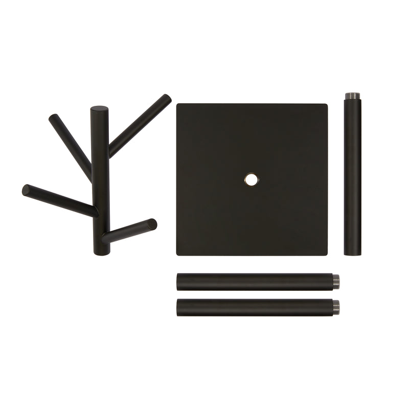 Bag-Up juego de altura de mesa de hierro negro de 5 estantes para bolsas soporte para bolsas